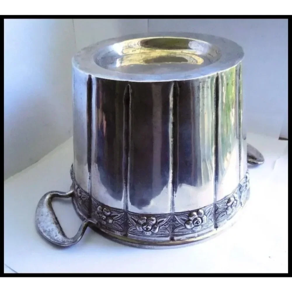 Vintage Mexican Sterling Silver Ice Bucket Signed Vigueras - 769.7 grams